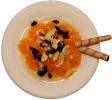 Clementiner med russion , ntter och tillbehr. Tillbehrssklen med yoghurt, sirap och blandpeppar saknas p bild.