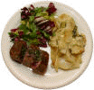 Lammytterfil med potatis och grnsaksgratng