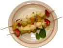 Exotic fruit skewers